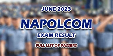 napolcom exam result 2023|FULL RESULTS: June 2023 NAPOLCOM exam list of passers, .